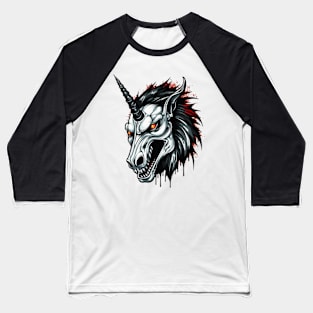 Creepy Unicorn Baseball T-Shirt